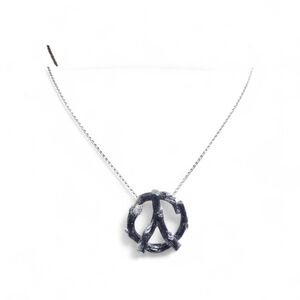 Stephen Dweck Vintage Sterling Silver Diamond Branch Charm Necklace.